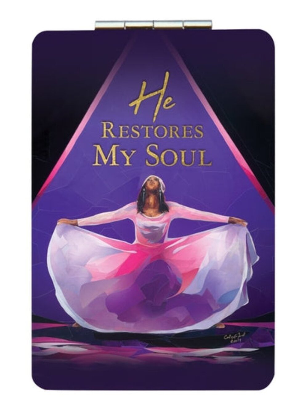 Statement Compact Mirror | He Restores My Soul